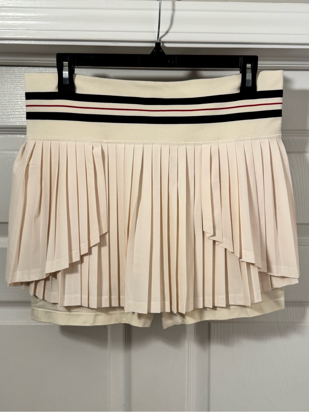 Fila Cream Mini Skirt with Navy and Red Trim